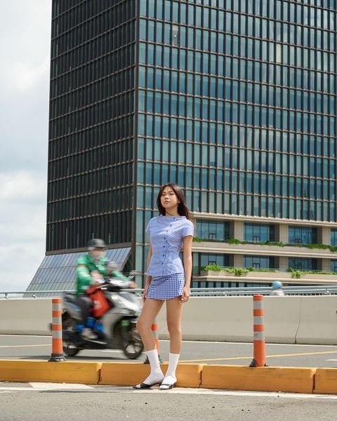 Váy Soul City Skirt - Blue Gingham Paradise