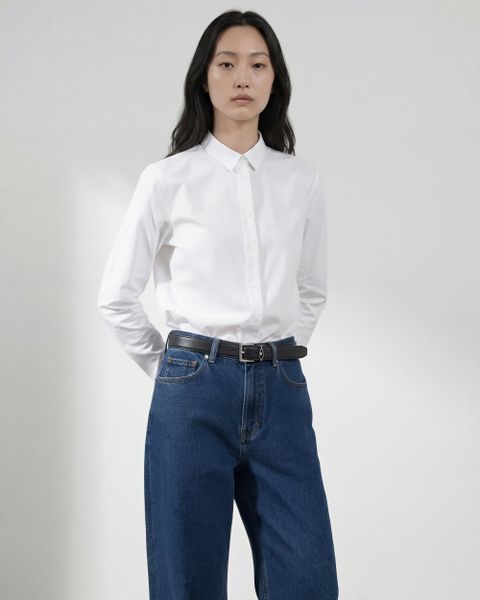 Áo The A Classic Shirt - White Oxford