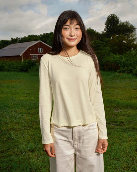 Paper Long Sleeve T - Yellow