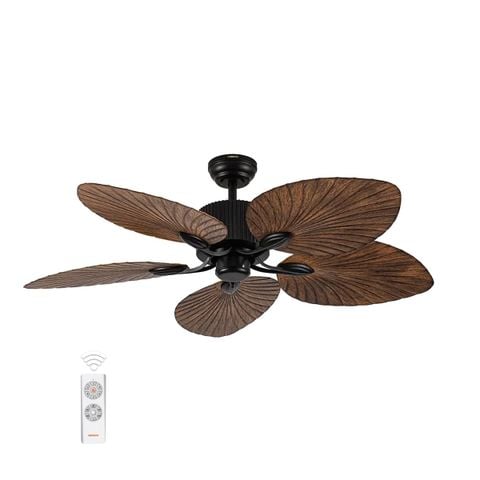 Quạt Trần Trang Trí 5 Cánh Nanoco NCFD5251 - Vân Gỗ, Động Cơ DC, Có Remote
