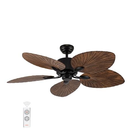 Quạt Trần Trang Trí 5 Cánh Nanoco NCFD5251 - Vân Gỗ, Động Cơ DC, Có Remote