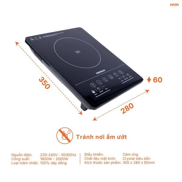 Bếp điện từ đơn Nanoco NICY660