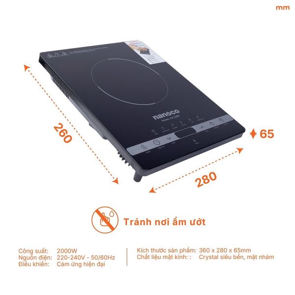 Bếp hồng ngoại đơn Nanoco NICL665