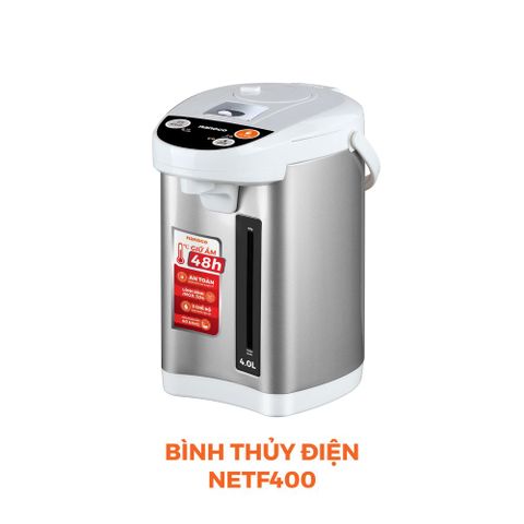 Bình thủy điện Nanoco NETF400 4L 750W – Inox 304, vỏ kim loại