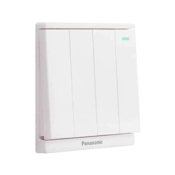 Bộ 4 công tắc B 1 chiều có chỉ báo dạ quang Full Color Panasonic WMF517