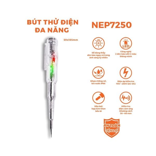 Bút thử điện đa năng IP66 Nanoco NEP7250