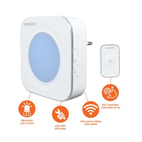 Bộ chuông điện không dây 36 kiểu Nanoco ND1571