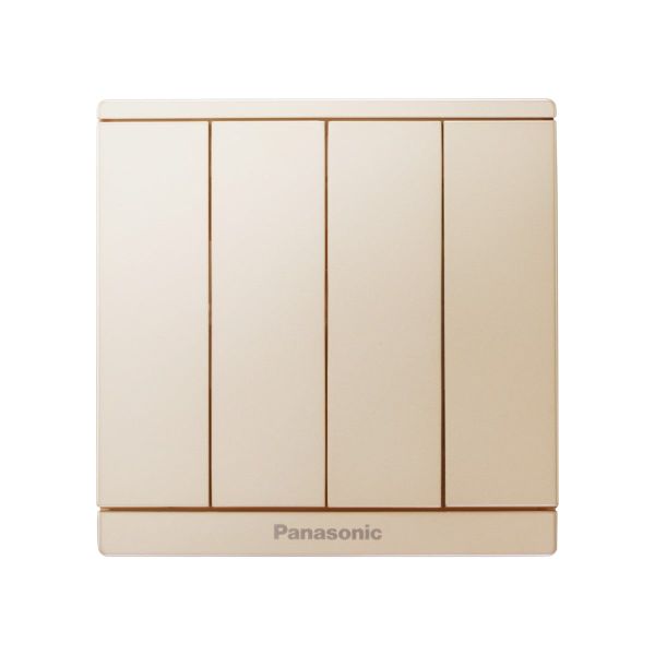 Bộ 4 công tắc B 1 chiều Full Color Panasonic WMF507 Ánh Kim