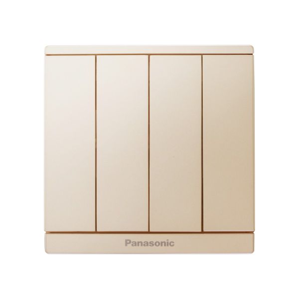 Bộ 4 công tắc C 2 chiều Full Color Panasonic WMF508 Ánh Kim