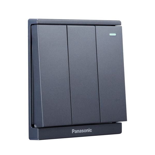 Bộ 3 công tắc B 1 chiều có chỉ báo dạ quang Panasonic WMF515 Ánh Kim
