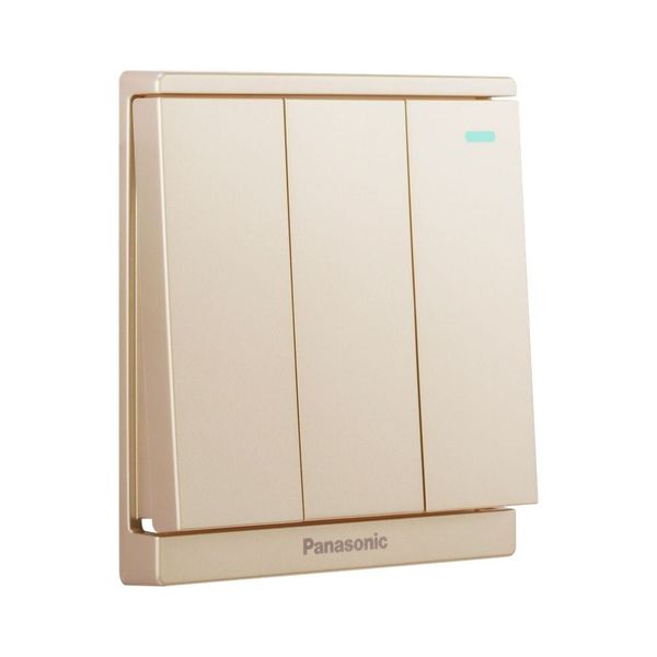 Bộ 3 công tắc B 1 chiều có chỉ báo dạ quang Panasonic WMF515 Ánh Kim