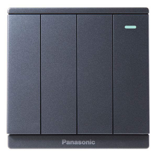 Bộ 4 công tắc B 1 chiều có chỉ báo dạ quang Full Color Panasonic WMF517 Ánh Kim