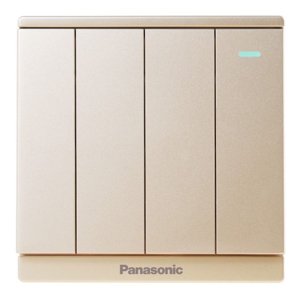 Bộ 4 công tắc C 2 chiều có chỉ báo dạ quang Full Color Panasonic WMF518 Ánh Kim