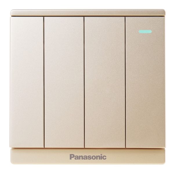 Bộ 4 công tắc C 2 chiều có chỉ báo dạ quang Full Color Panasonic WMF518 Ánh Kim