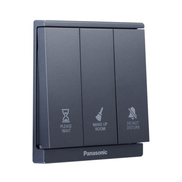 Công tắc khách sạn đèn báo Không làm phiền Dọn phòng Vui lòng đợi Panasonic WMF984 Ánh Kim