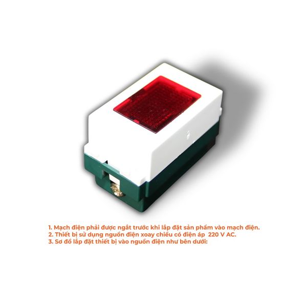 Đèn báo đỏ 220VAC Nanoco N302R