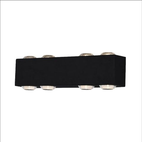 Đèn gắn tường ngoài trời LED Nanoco NBLS017 8W IP65 8 tia vuông đen