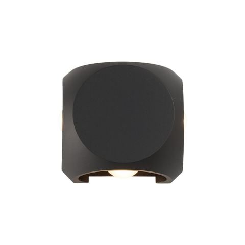 Đèn gắn tường ngoài trời LED Nanoco NBLS254 4W IP65 4 tia 4 hướng đen