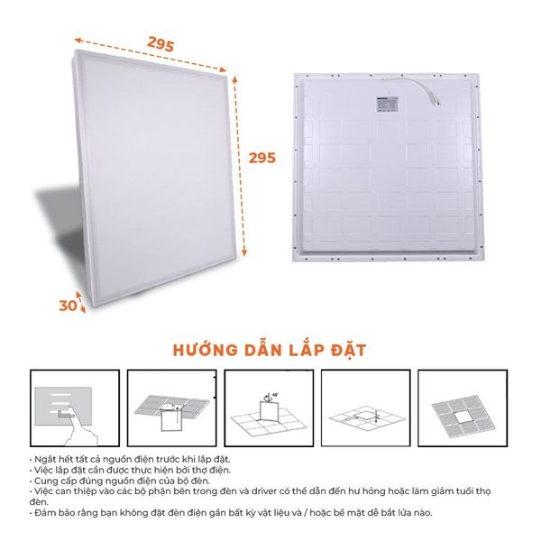 Đèn LED panel Backlit Office Nanoco NPLB30304 295x295 18W 4000K