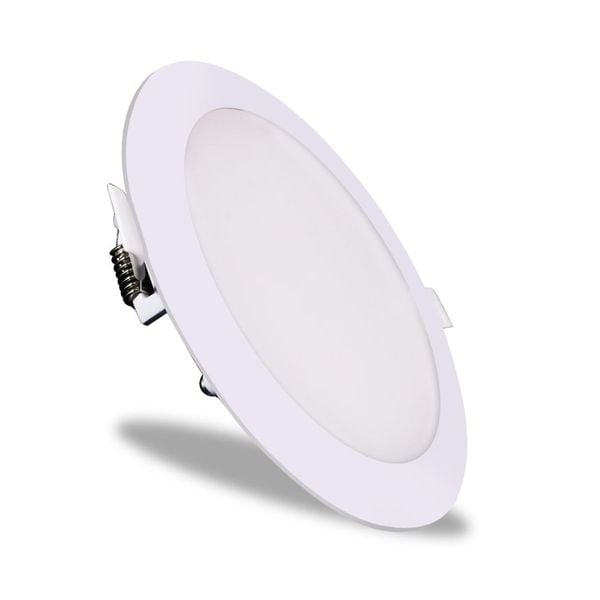 Đèn LED slim panel Nanoco Hera 12W Ø135 viền trắng NSD126 / 124 / 123
