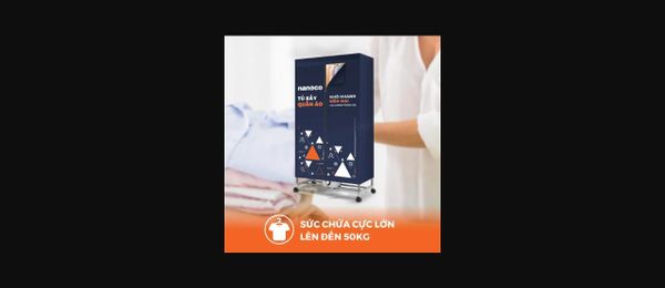 Tủ sấy quần áo 2200W Nanoco NCD2207