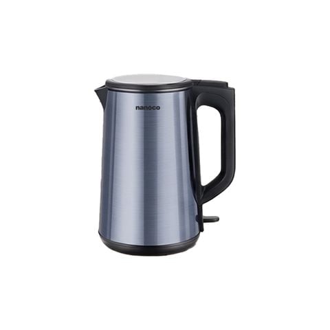 Bình đun siêu tốc inox Nanoco NKT1819 1.8L 1500W – Inox 304 (Xanh đen / Vàng đồng)