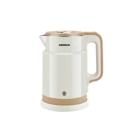 Bình đun siêu tốc inox Nanoco NKT1890BE 1.8L 1500W – Inox 304, màu Beige