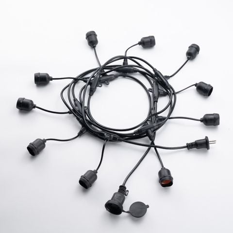 Dây đui đèn E27 Nanoco kín nước 5m 10 bóng NLBS0510