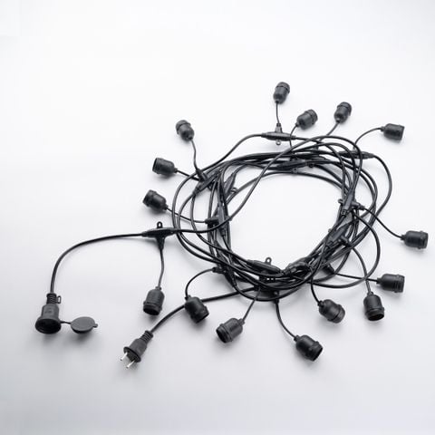 Dây đui đèn E27 Nanoco kín nước 10m 15 bóng NLBS1015