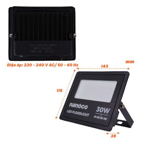 Đèn pha Led Nanoco NLFM0303 30W