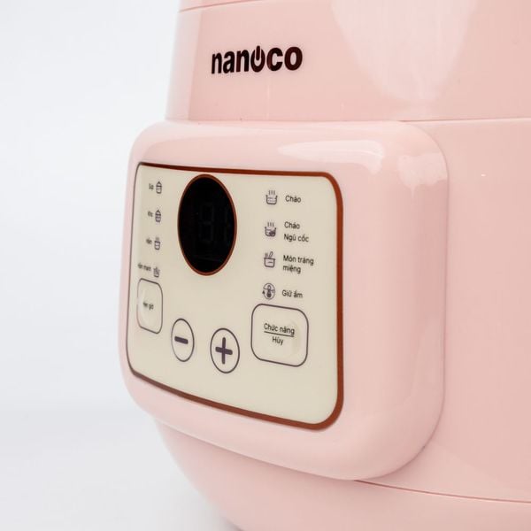 Nồi nấu chậm Nanoco NSC2175P 2L màu hồng