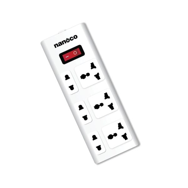 Ổ cắm có dây 3 ổ đa năng 10A Nanoco NES3332-S1
