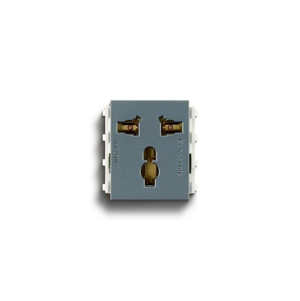 Ổ cắm đa năng có màn che Panasonic WEV1171 Ánh Kim