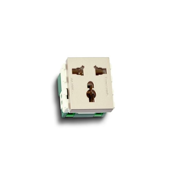 Ổ cắm đa năng có màn che Panasonic WEV1171 Ánh Kim