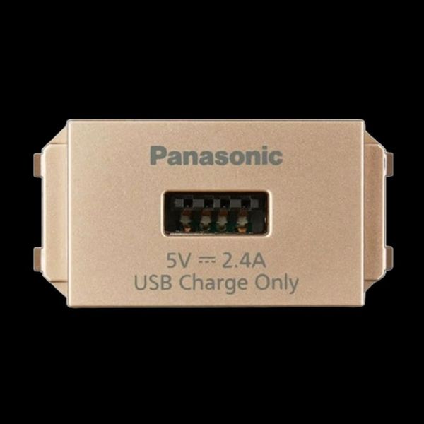 Ổ cắm sạc USB Panasonic WEF108107 màu Ánh Kim (dòng MY)