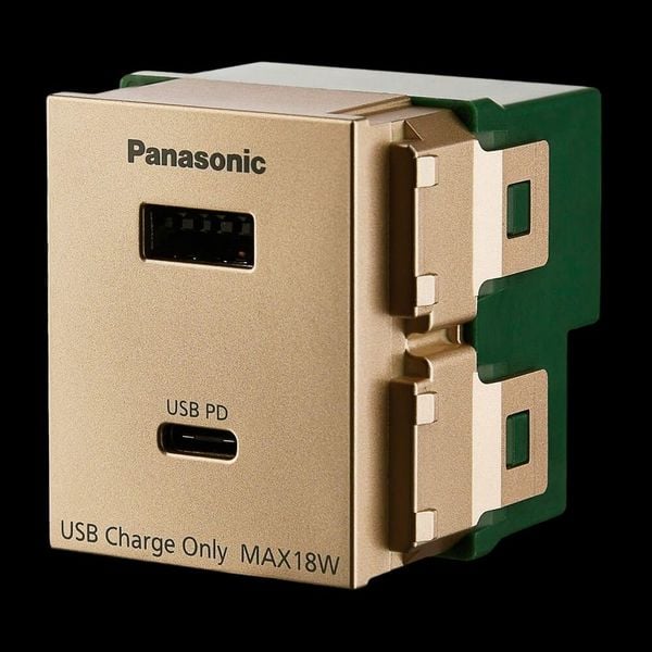 Ổ cắm USB Panasonic WEF14821 2 cổng Type A+C