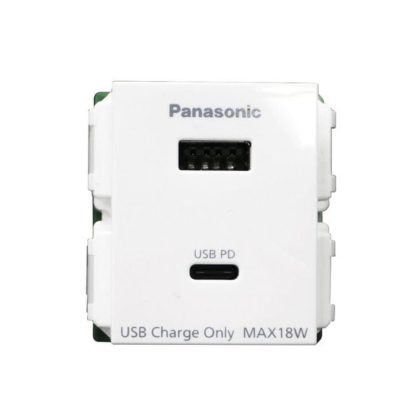 Ổ cắm USB Panasonic WEF14821 2 cổng Type A+C