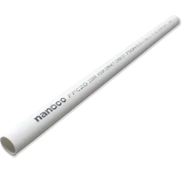 Ống luồn dây điện tròn trung 750N Nanoco FPC20 phi 20 màu trắng