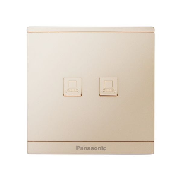 Bộ 2 ổ cắm mạng CAT5E Full Color Panasonic WMF422 Ánh Kim