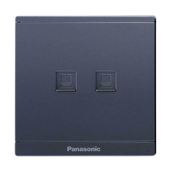 Bộ 2 ổ cắm mạng CAT5E Full Color Panasonic WMF422 Ánh Kim