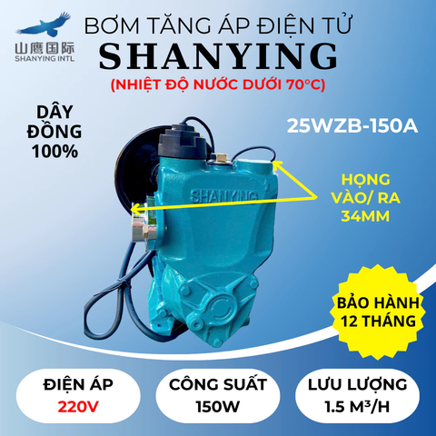 Máy bơm tăng áp điện tử ShanYing 25WZB-150A