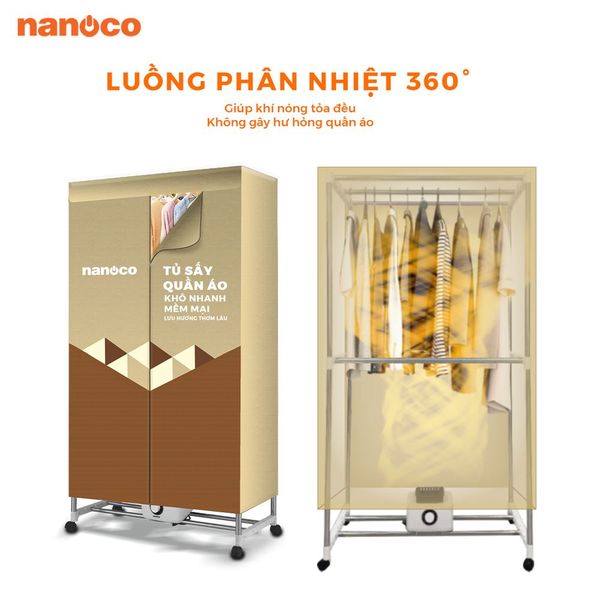 Tủ sấy quần áo Nanoco NCD2006 2000W