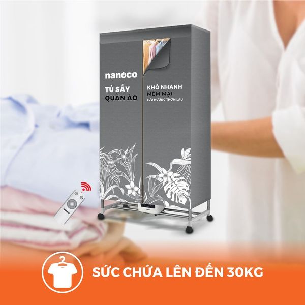 Tủ sấy quần áo Nanoco NCD2024RC 2000W remote