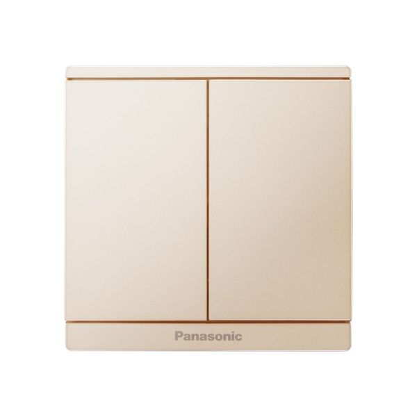 Bộ 2 công tắc B 1 chiều Full Color Panasonic WMF503 Ánh Kim