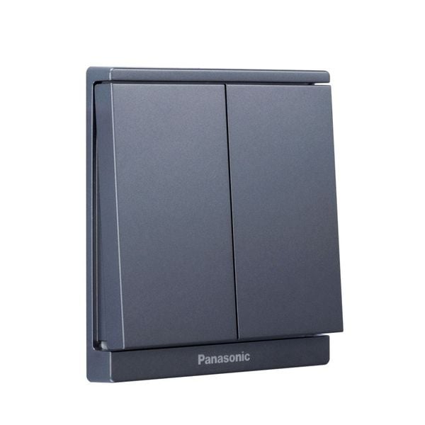 Bộ 2 công tắc C 2 chiều Full Color Panasonic WMF504 Ánh Kim