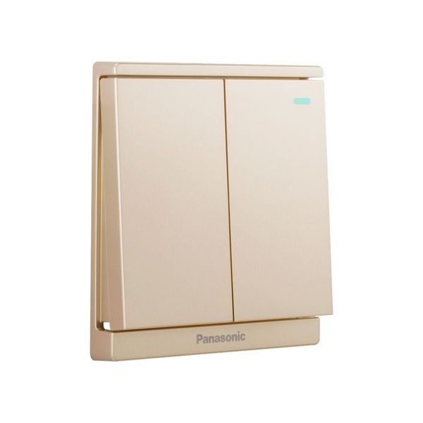 Bộ 2 công tắc B 1 chiều có chỉ báo dạ quang Panasonic WMF513 Ánh Kim