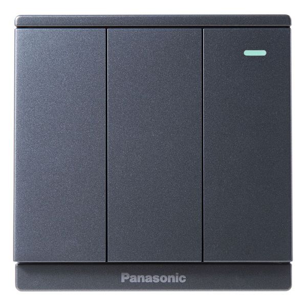 Bộ 3 công tắc B 1 chiều có chỉ báo dạ quang Panasonic WMF515 Ánh Kim