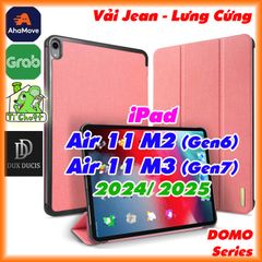 Bao da iPad AIR 11 M2 2024/ M3 2025 DUX DUCIS DOMO Series Khay Cứng Vải Jean