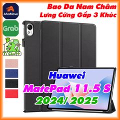 Bao Da MTB Huawei MatePad 11.5 S 2024 2025 Lưng Cứng Gấp Khúc Có Nam Châm