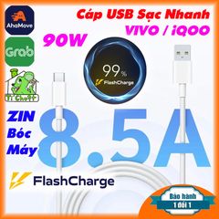 Cáp Sạc Siêu Nhanh 8.5A Flash Charge 90W VIVO / iQOO USB Type-C ZIN Chính Hãng